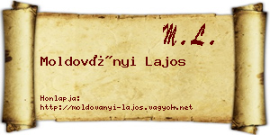 Moldoványi Lajos névjegykártya