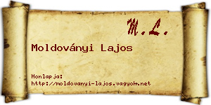 Moldoványi Lajos névjegykártya
