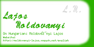 lajos moldovanyi business card